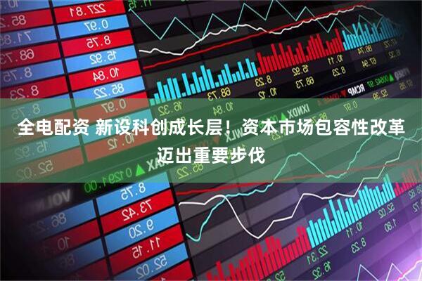 全电配资 新设科创成长层！资本市场包容性改革迈出重要步伐