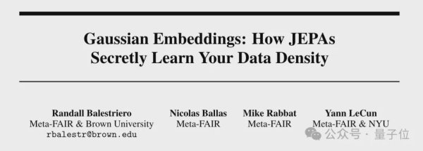 易速宝 备受Meta折磨，LeCun依旧猛发论文！新作：JEPAs能感知数据密度